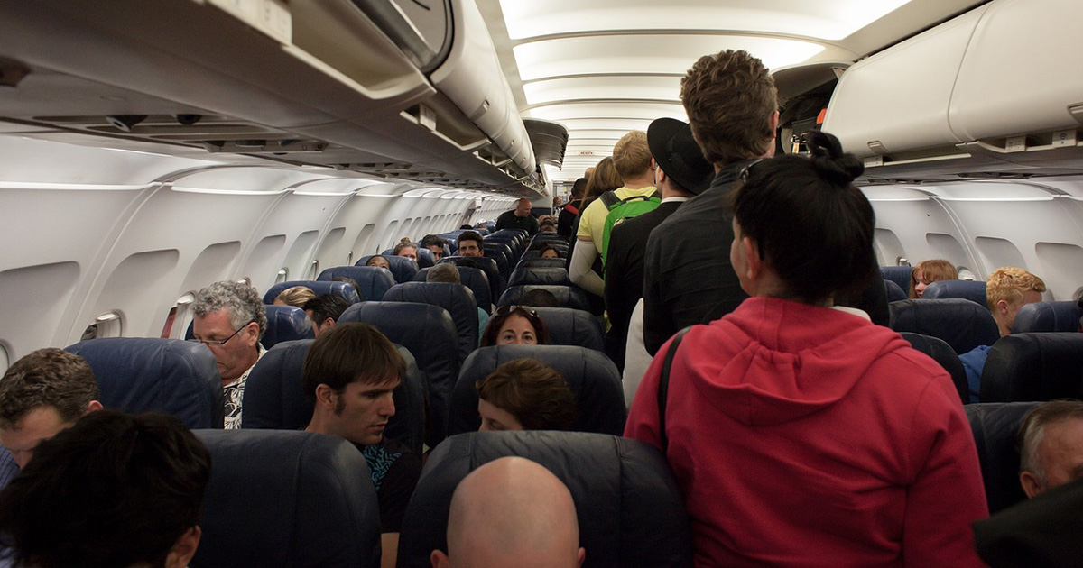 people on airplane